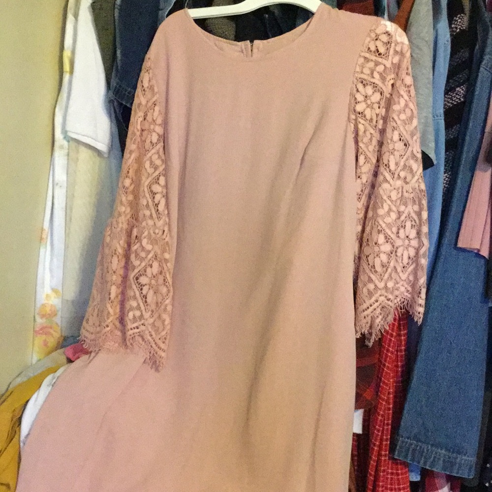 Light pink long sleeve dress